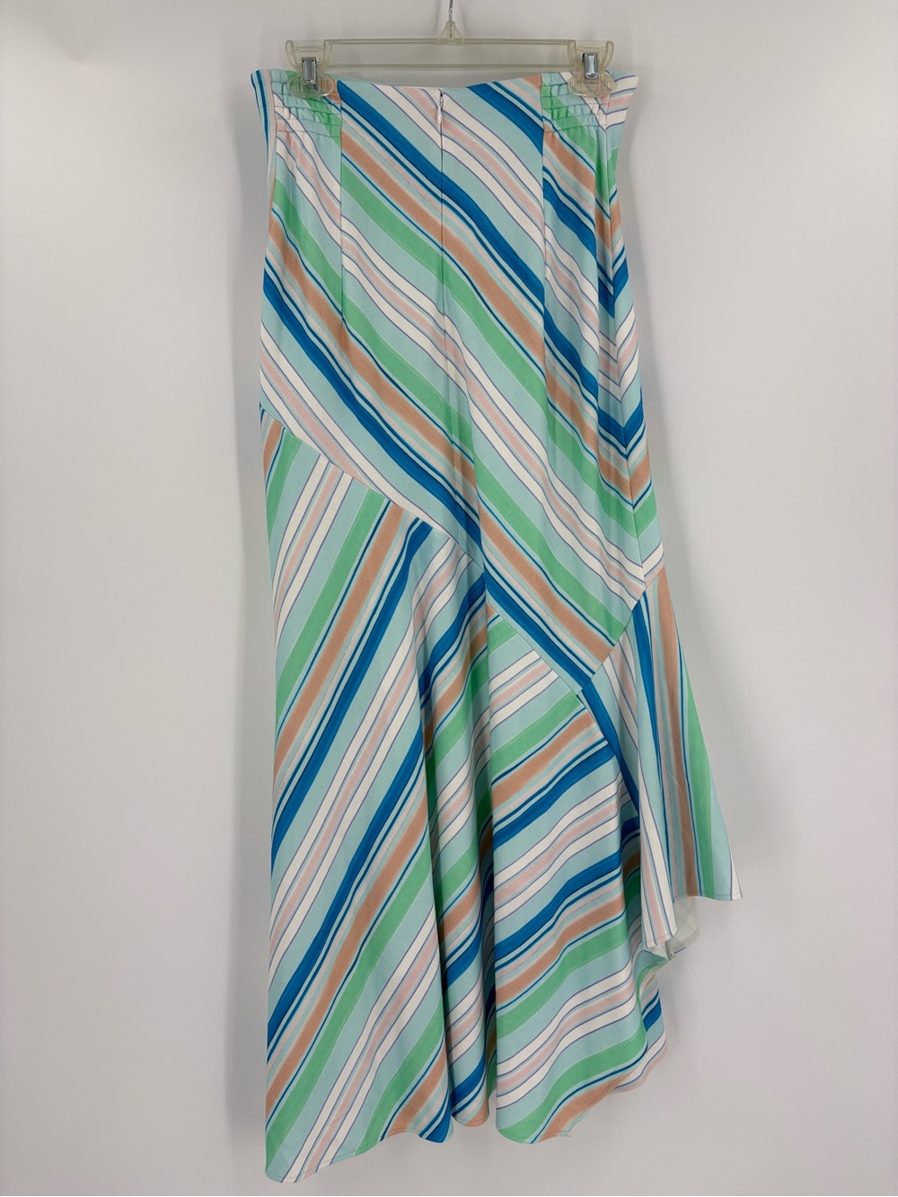 Peter Pilotto Jersey Wrap Effect Skirt Pastel Green Blue Asymmetric Size 6 - Picture 8 of 16